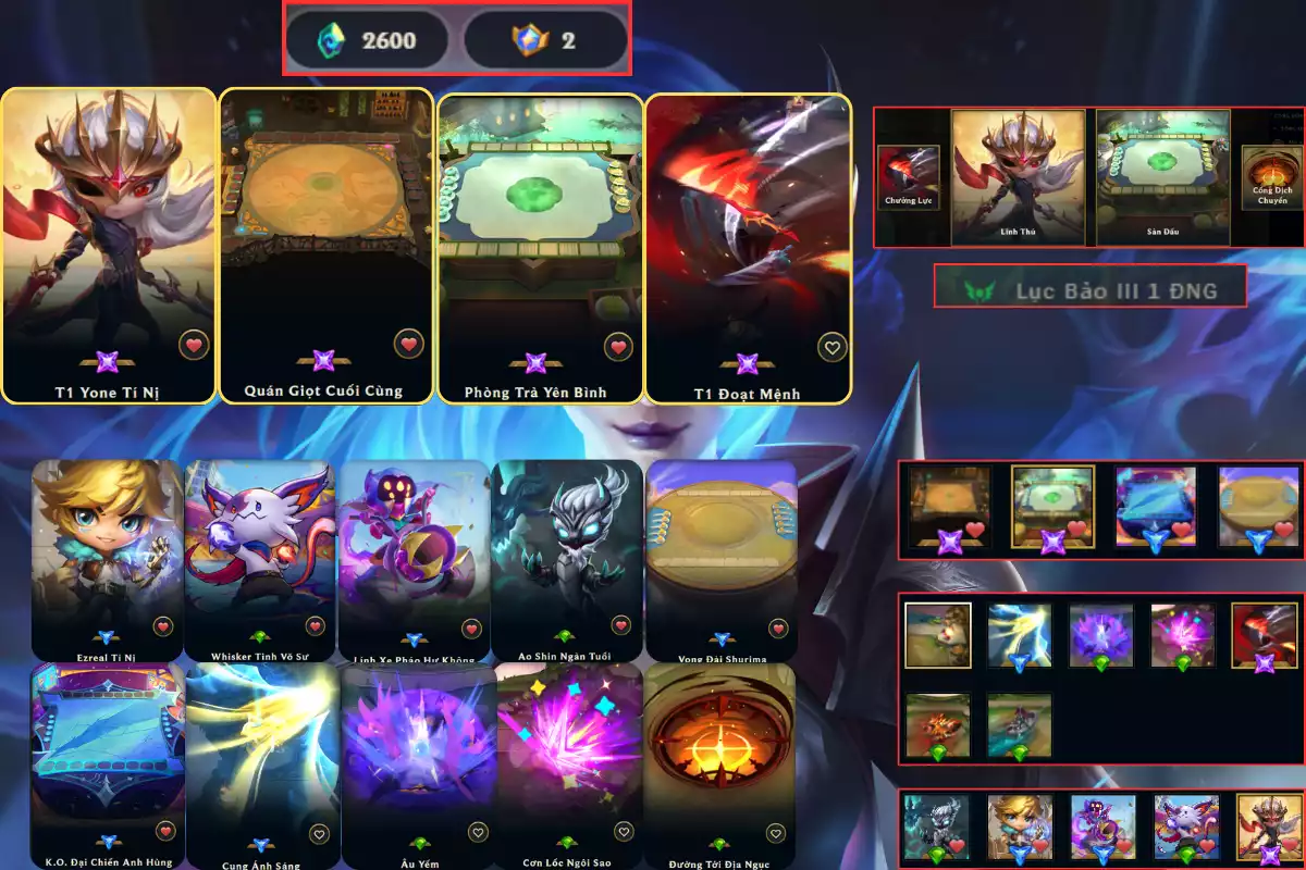 FULL YONE T1 + 2 SÀN TÍM + CHƯỞNG